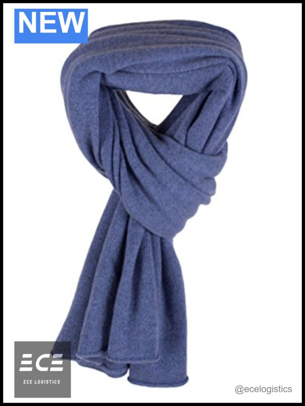 100% Cashmere Wrap Scarf Lightweight 2 Ply Italian Knit 36x70